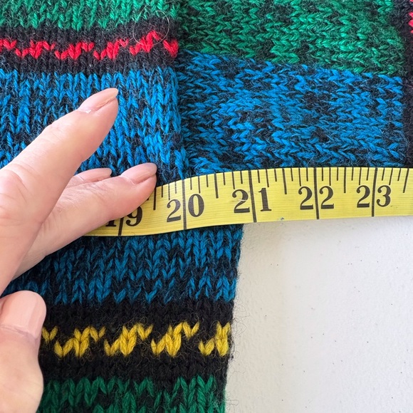 Carlisle Sport Wool Vintage Size M Button Cardigan Block Tartan Pattern Colorful - Picture 6 of 7